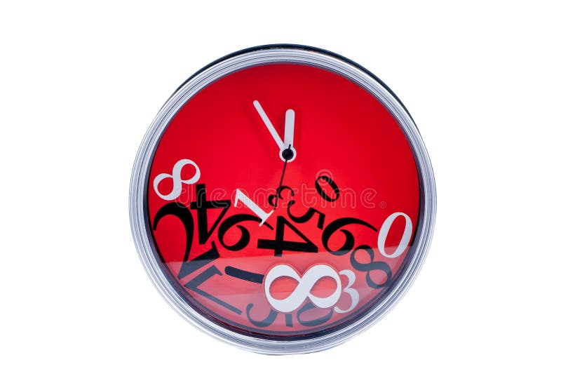 Creative clock isolated royalty free stock photos