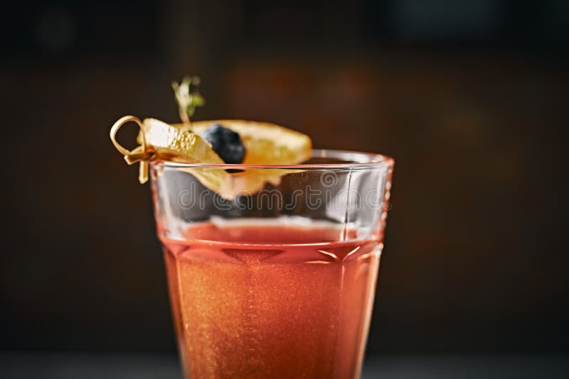 Creative Cocktail with Orange Juice Stock Photo Image of closeup, food 265409290