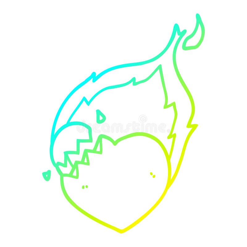 Cute Cartoon Cold Line Gradient Spectrum Drawing Illustration