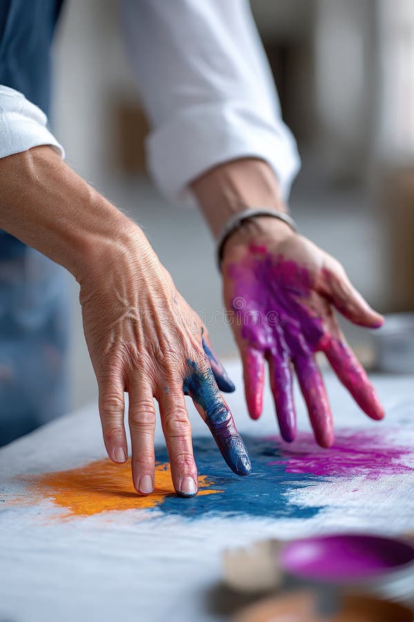 Creative collaboration in a vibrant workshop with diverse individuals exploring artistic expression royalty free stock image