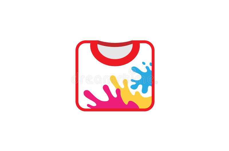 Creative Colorful Unique tshirt Design Logo Illustration stock illustration