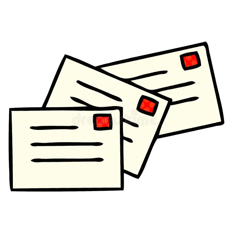 Letters Envelope Mail Post Cute Illustration Retro Freehand Free Hand