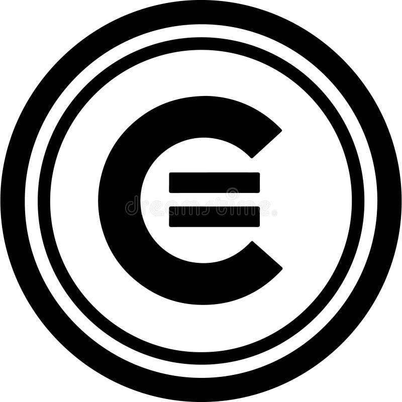 Creative commons logo symbolizing free use and sharing of creative works royalty free illustration