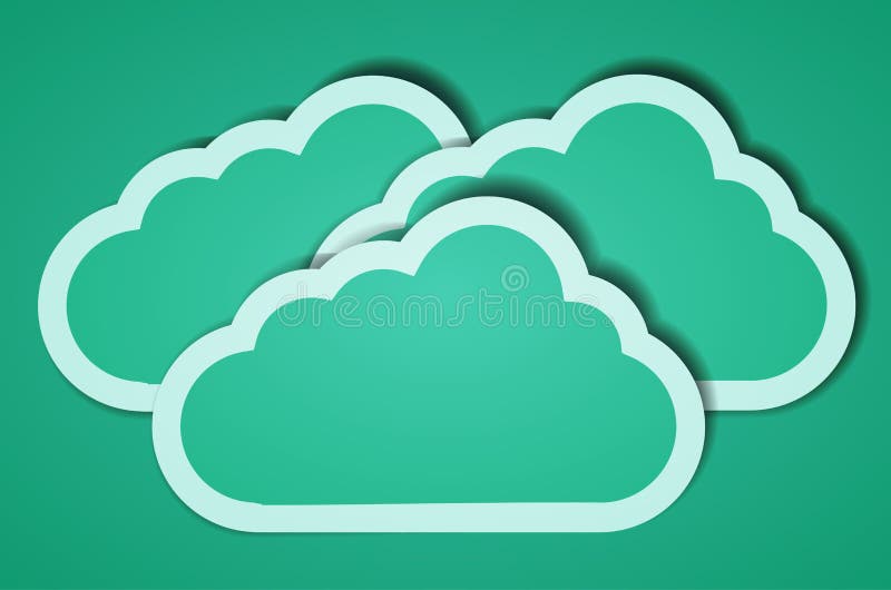 Creative computer cloud background. illustration