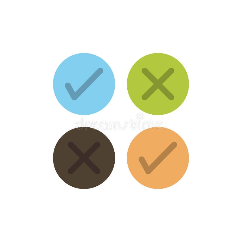 Creative, Cross, Design, Tick Flat Color Icon. Vector icon banner Template vector illustration.