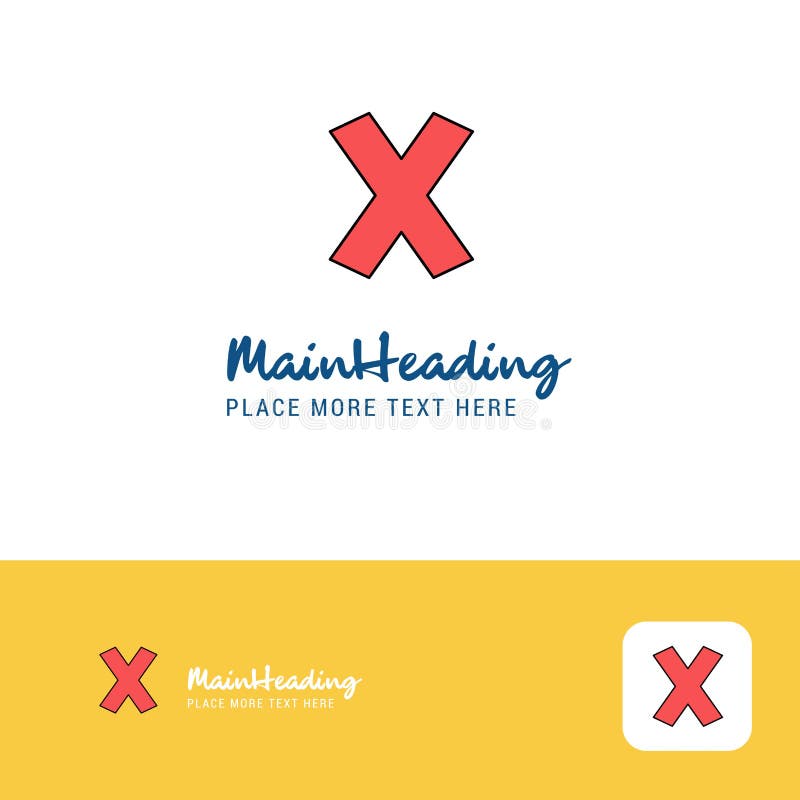 Creative Cross Logo Design. Flat color Logo place for Tagline. Vector Illustration royalty free illustration