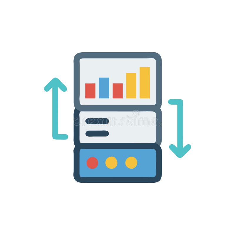 Creative Data Graphic Icon royalty free illustration