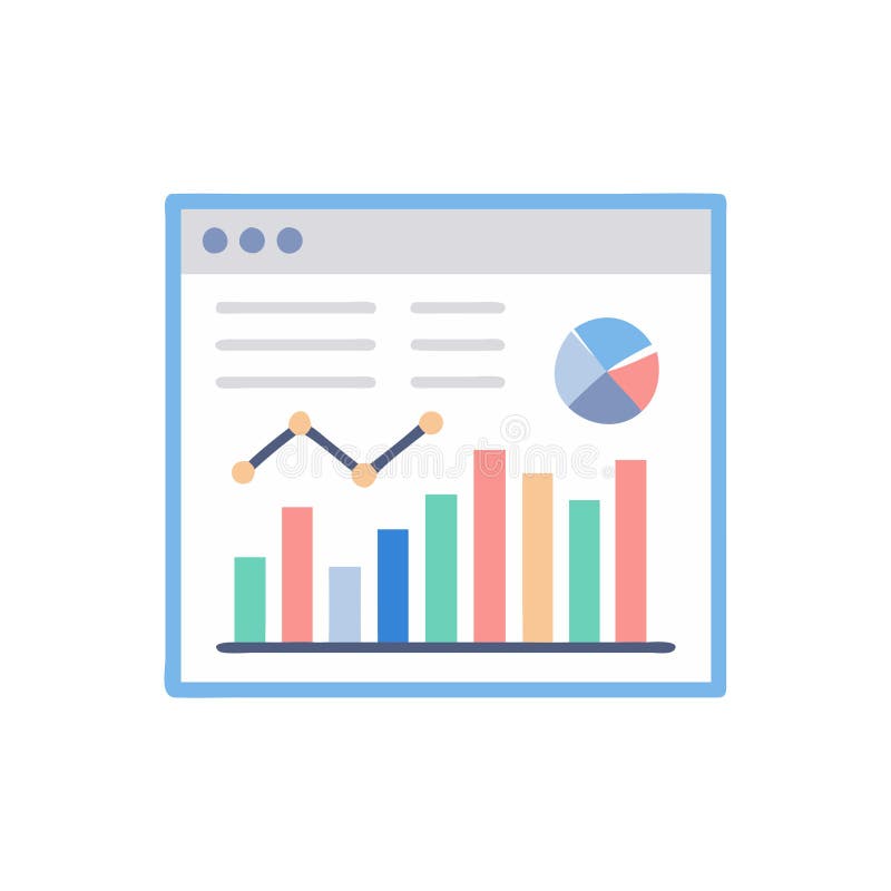 Creative Data Visualization Graphic Icon Stock Illustration