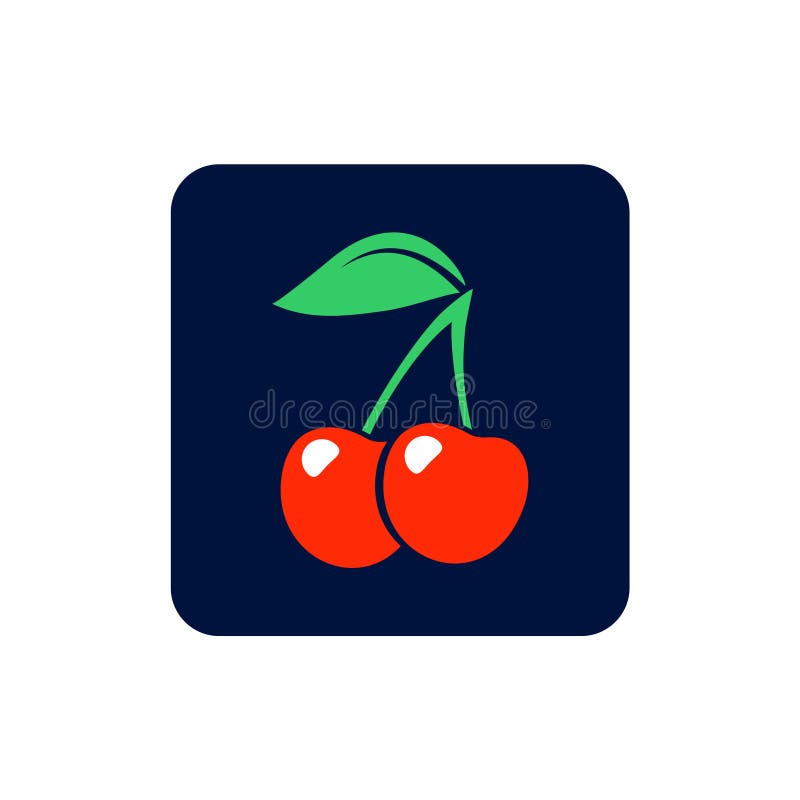 Creative Design of Cherry Fruit Symbol Stock Vector Illustration of