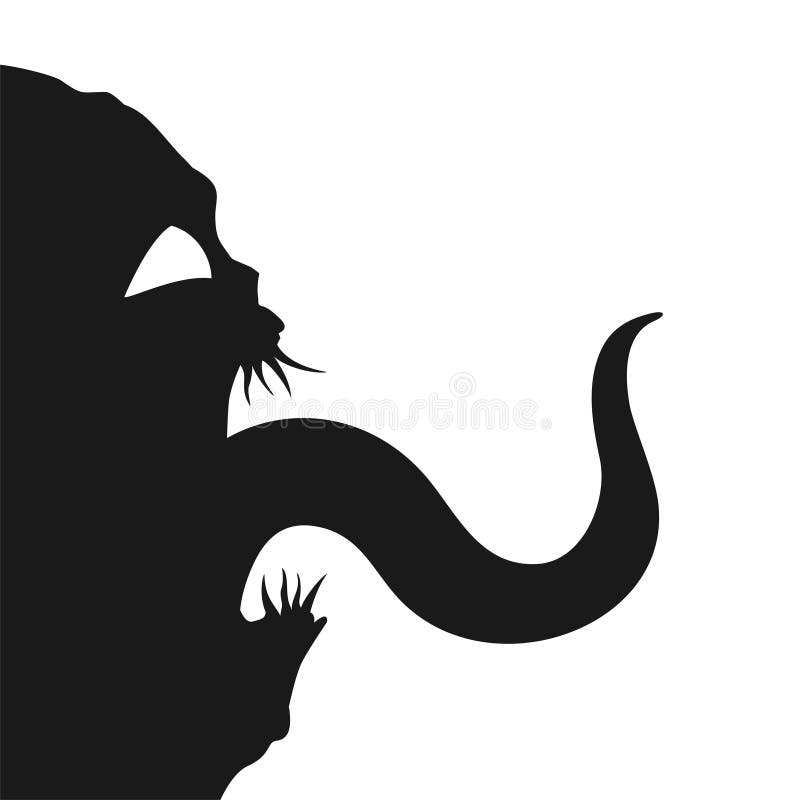 Creative Design of Dark Monster Stock Vector Illustration of black