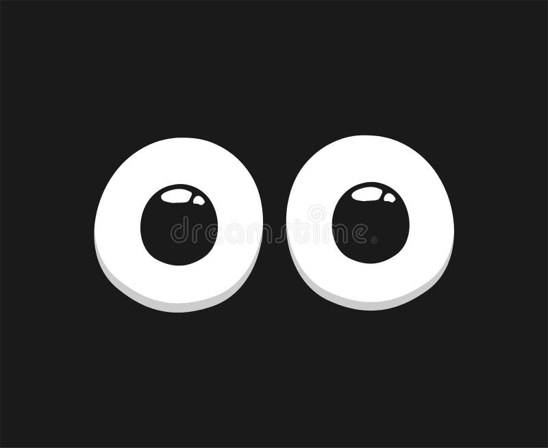 Design of Eyes in the Dark Illustration Stock Vector Illustration of