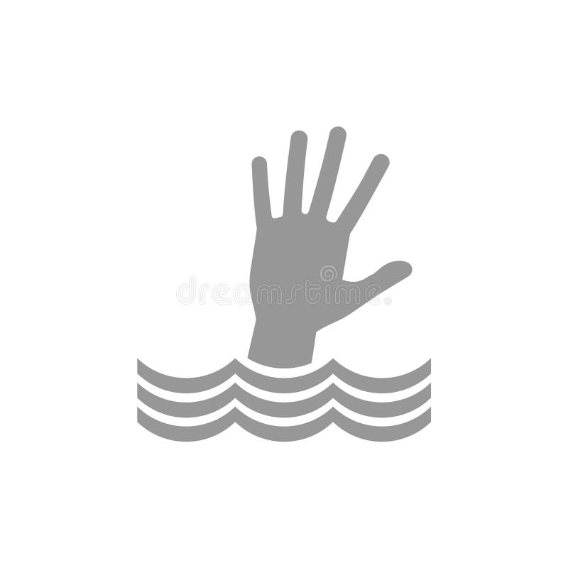 Hand drowning man stock illustration. Illustration of abstract - 64889843