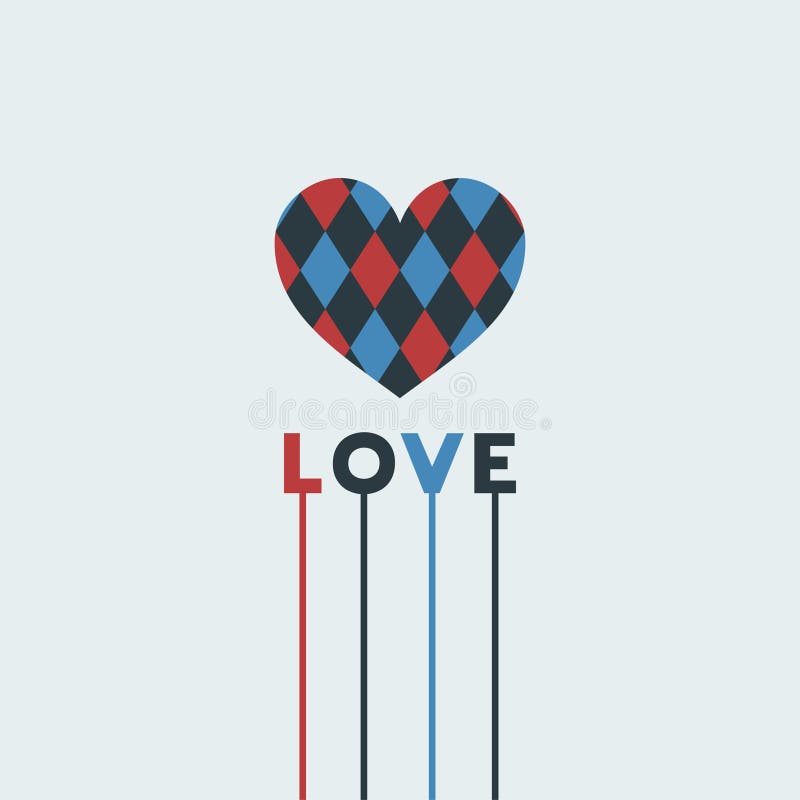 Creative design of heart and love royalty free illustration