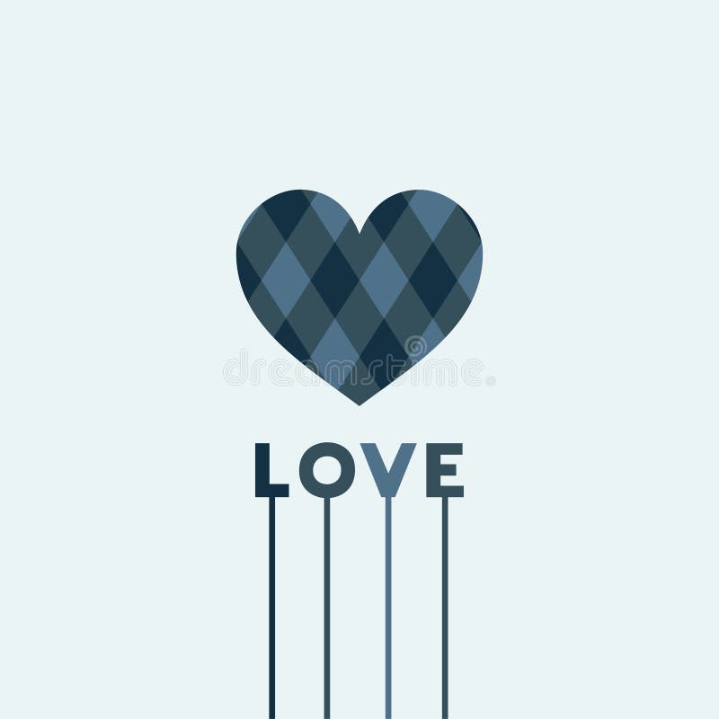 Creative design of heart and love stock illustration