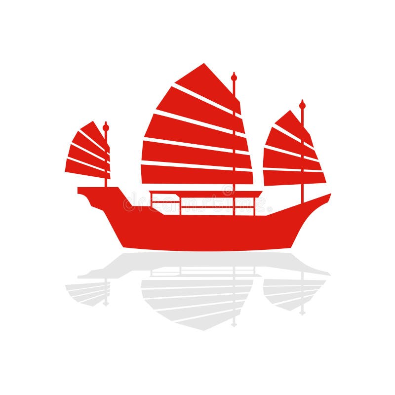 Hong Kong ship icon vector illustration