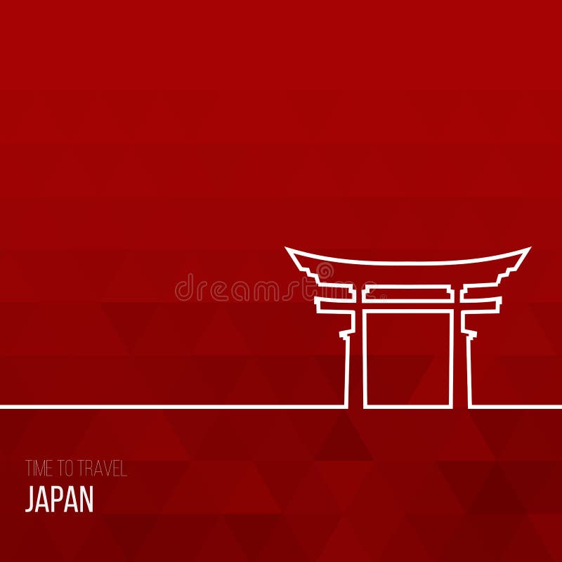 Creative Design Inspiration or Ideas for Japan. Stock Vector