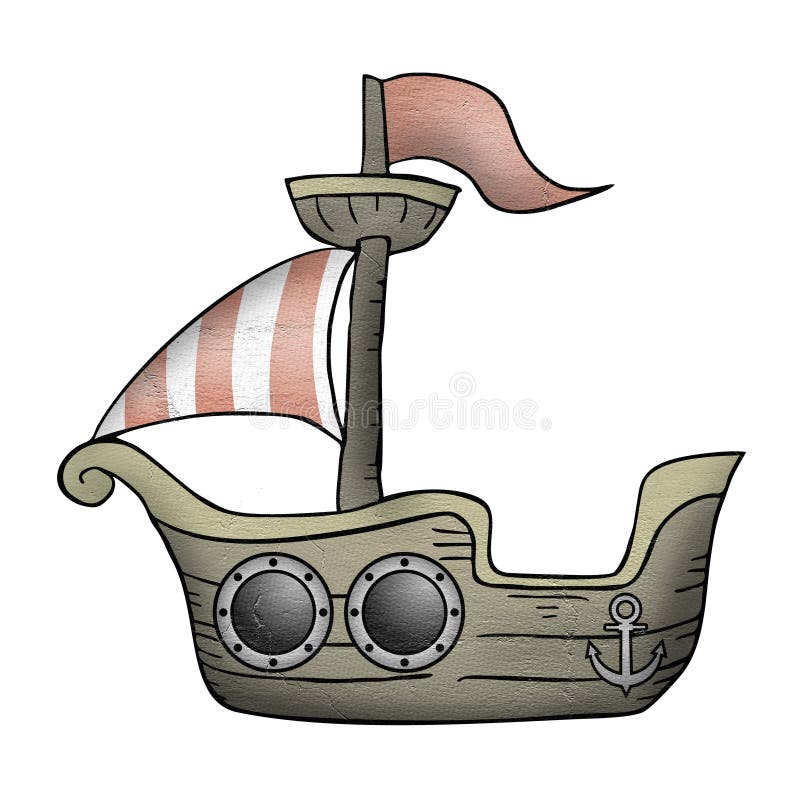 Marine ship illustration vector illustration