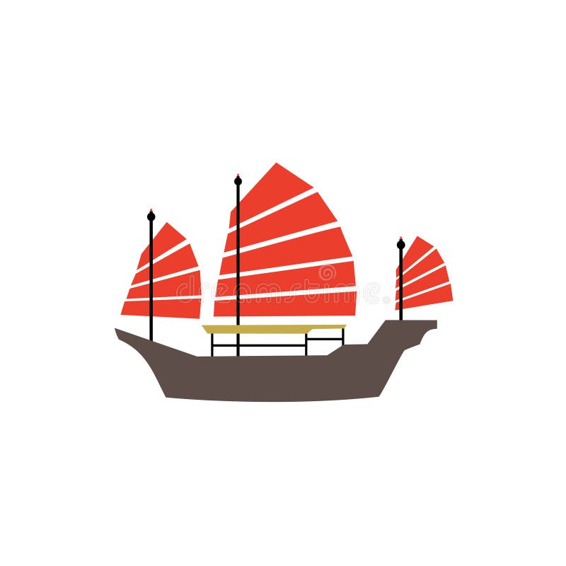 Hong Kong ship icon royalty free illustration