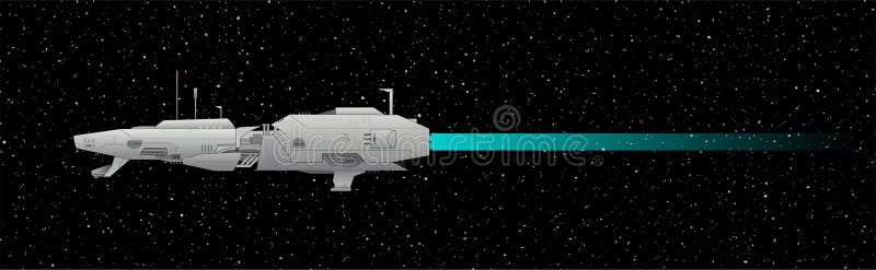 Space ship traveling royalty free illustration