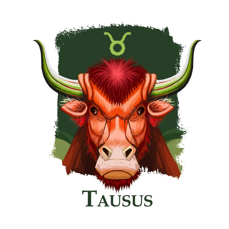 Creative Digital Illustration of Astrological Sign Taurus. Second of Twelve  Signs in Zodiac Stock Illustration - Illustration of chart, astrology:  152560279