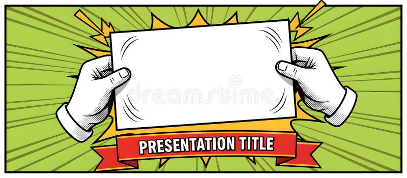 Creative display featuring hands holding a blank sign with vibrant background for presentations or announcements stock photography