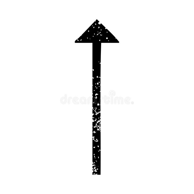 A creative distressed symbol long arrow symbol
