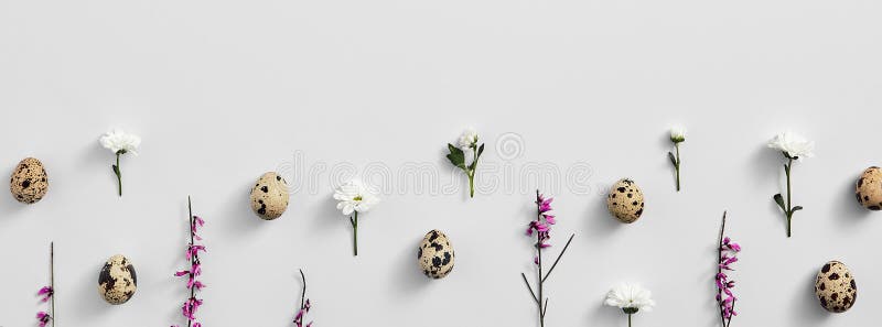 Creative easter banner. White background stock photography