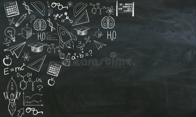 Premium Photo  Creative education sketch on concrete wall wallpaper  freehand drawing of school items back to school concept