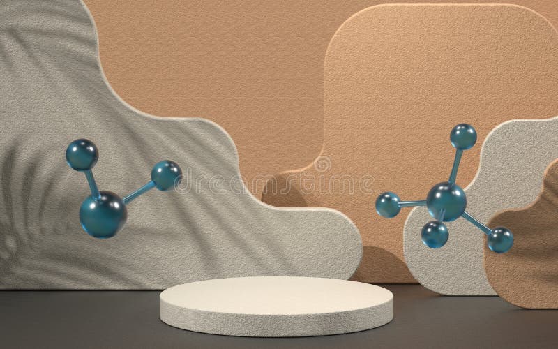 Creative empty stage, product platform, 3d rendering royalty free illustration