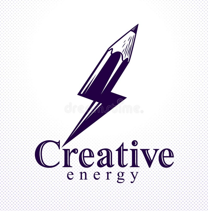 Creative Energy Power Concept Shown by Pencil in a Shape of Lightning