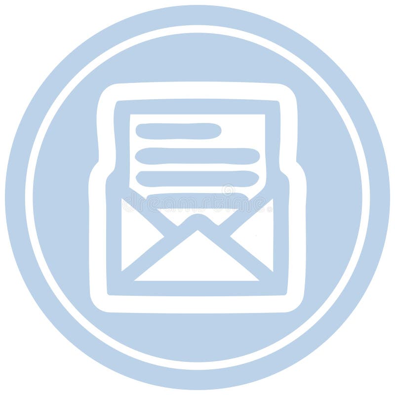 A creative envelope letter circular icon