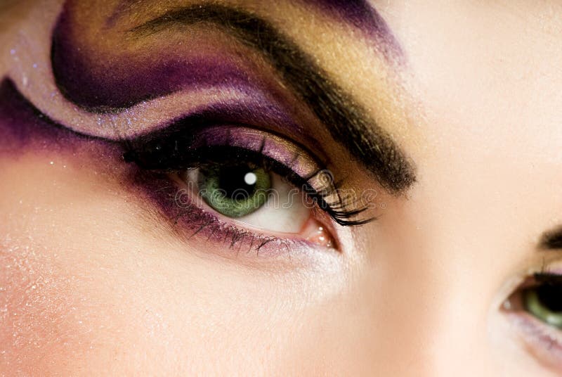 Creative eye paint royalty free stock photo