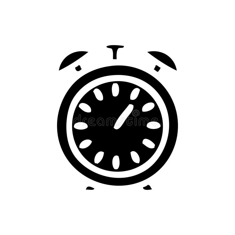A Creative Flat Symbol Alarm Clock Stock Vector Illustration of clock