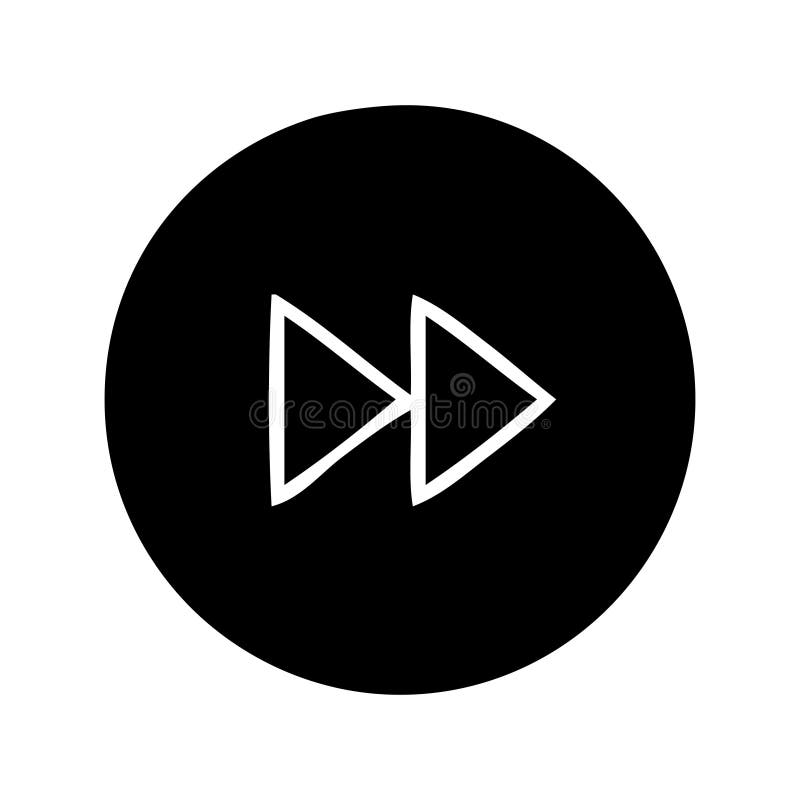 A creative flat symbol fast forward button