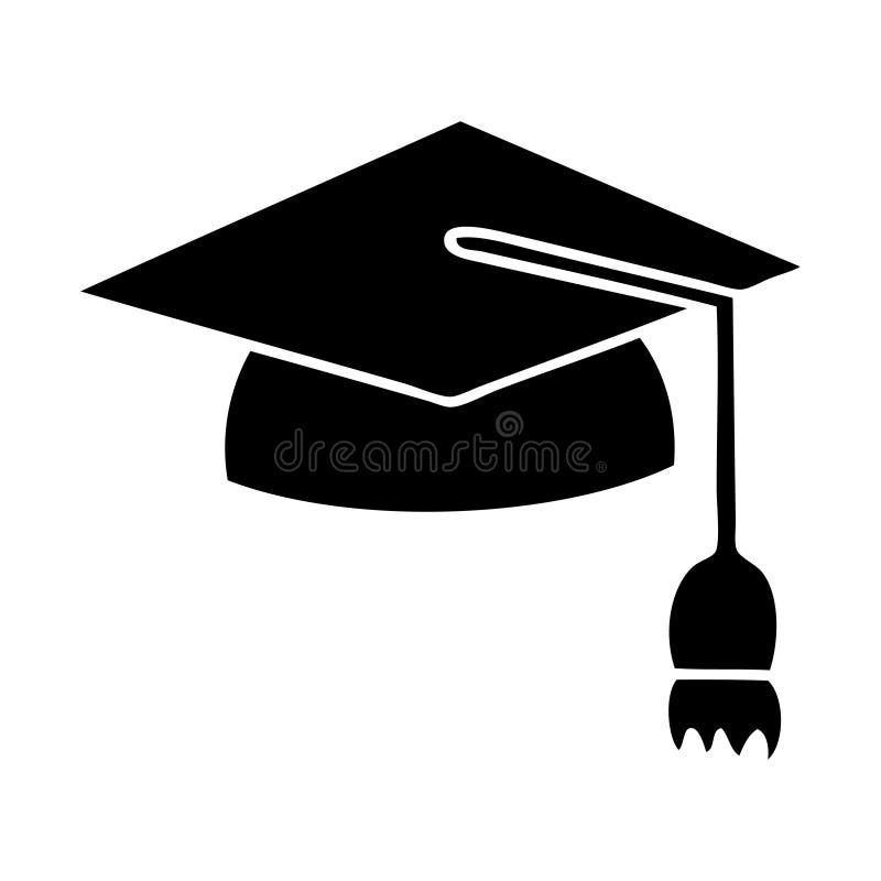 A creative flat symbol graduation cap