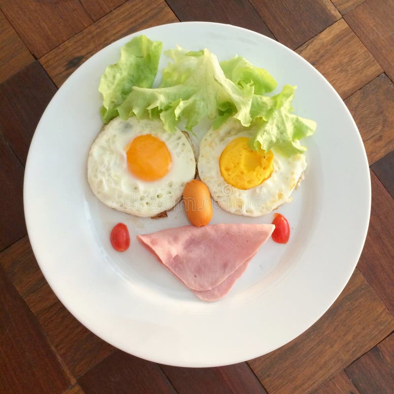 Funny breakfast for kid stock photo. Image of happy, mushroom - 76484390