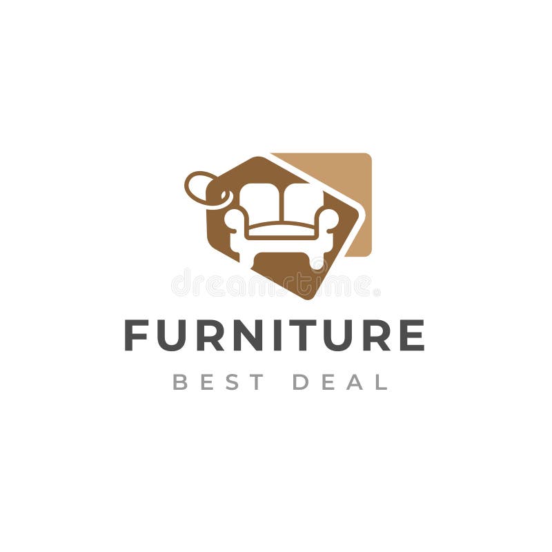 Creative Furniture Logo Design Template. Sofa Logo Design. Stock Vector