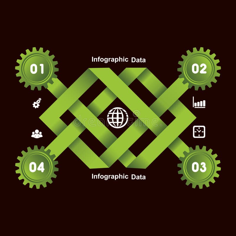 Creative gears Info-graphics options banner vector illustration