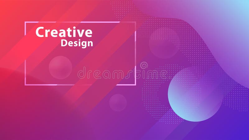 Creative geometric shapes wallpaper. Trendy gradient lines, circle shapes and dots composition. EPS 10 royalty free illustration