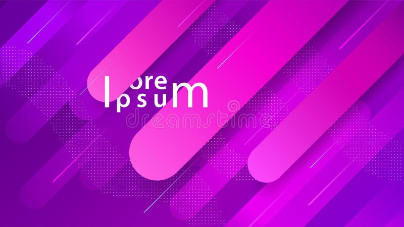 Creative geometric shapes wallpaper. Trendy violet gradient background. EPS 10 stock illustration