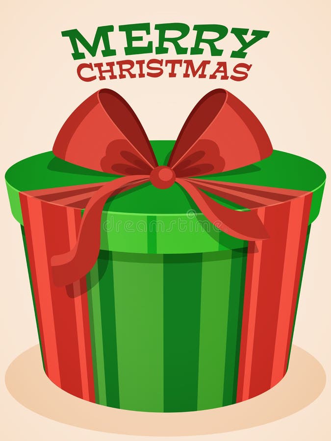 Creative Gift Box for Merry Christmas. Stock Illustration