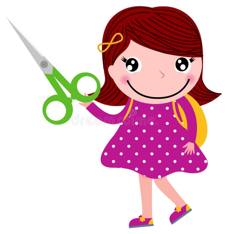 Cartoon Scissors Cutting Hair Stock Illustrations 695 Cartoon