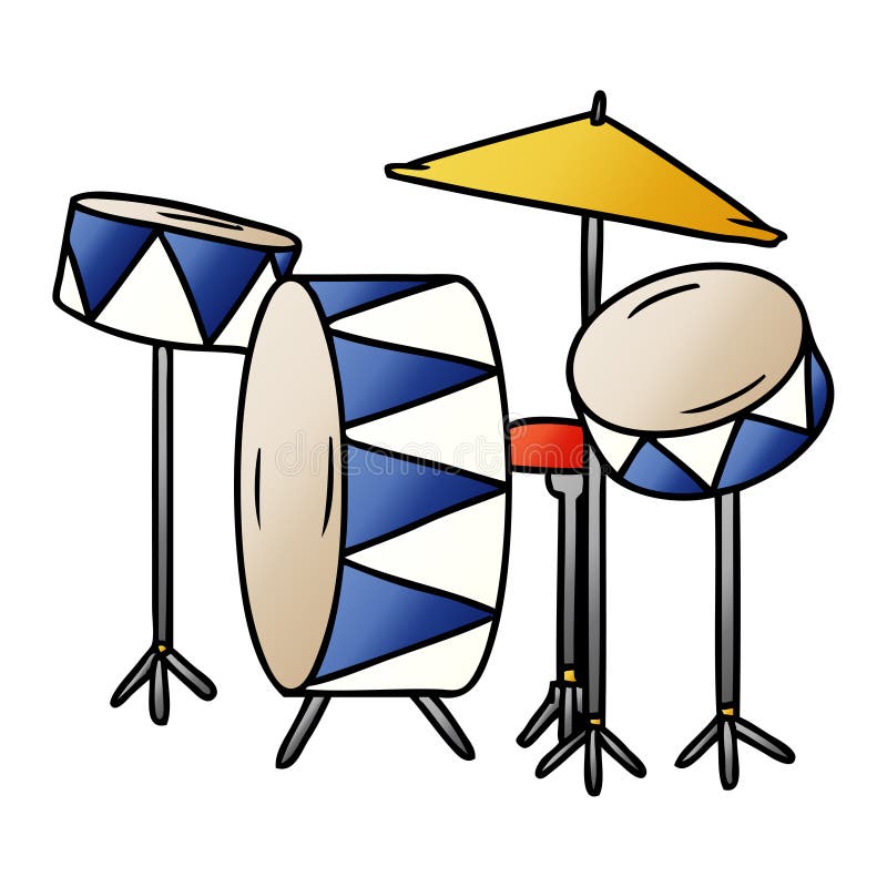 Cartoon Clipart Drum Kit - cartoon media