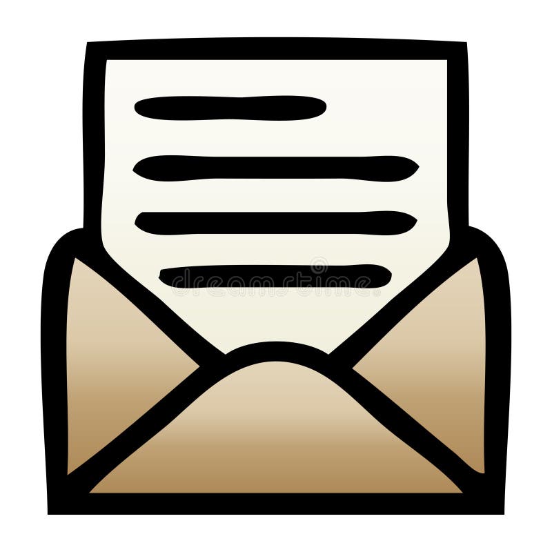 A Creative Gradient Shaded Cartoon Letter and Envelope Stock Vector - Illustration of mail, slick: 150973922 A Creative Gradient Shaded Cartoon Letter and Envelope Stock Vector - Illustration of mail, slick: 150973922