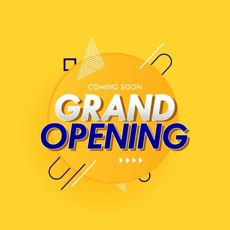 Opening soon poster design isolated black Vector Image