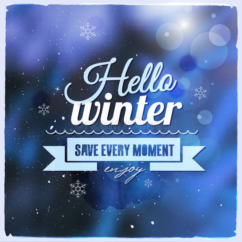 Creative graphic message for winter design