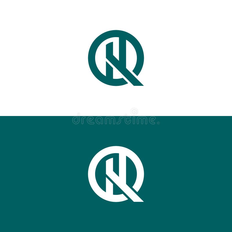 Creative HQ, QH letter logo design stock illustration
