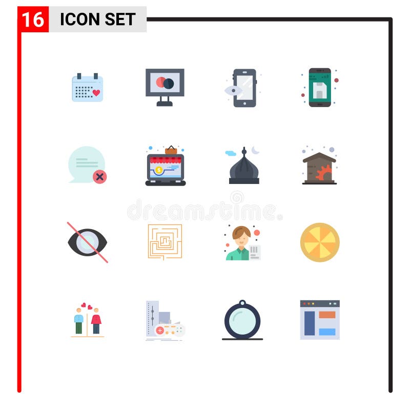 16 Creative Icons Modern Signs and Symbols of cross, chat, process, up, file vector illustration