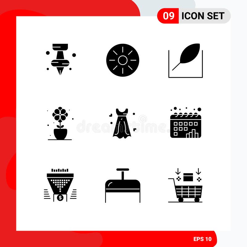 9 Creative Icons Modern Signs and Symbols of Wedding, Women, Green ...