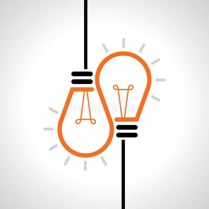 Creative idea in bulb shape as inspiration concept. Vector design element.